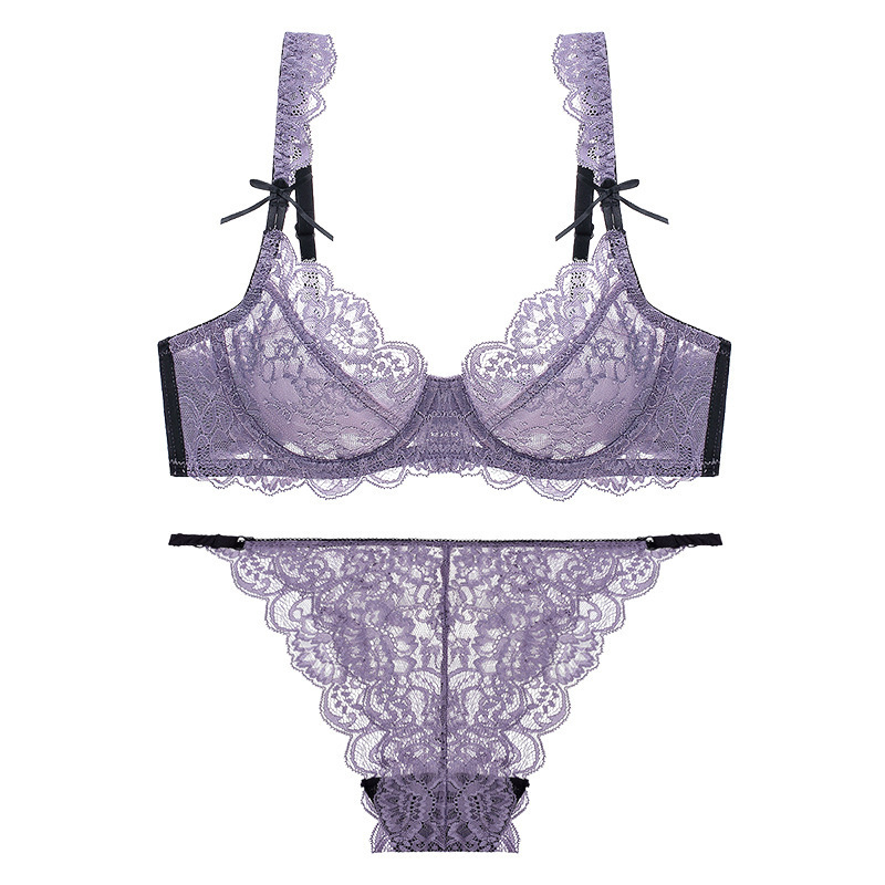 YT-9169# : Lace soft wire Bra + Panty | MOQ / MCQ : 1000pcs/styles / color | Sample lead time : 1-1.5week | Production Lead time : 5-6 Weeks